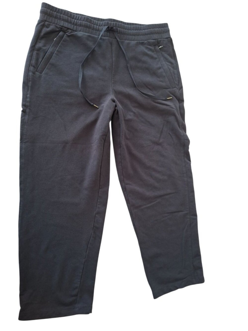 Talbots Pima Cotton Joggers  M Black Lounge Pants Coastal Grandma Quiet Luxury